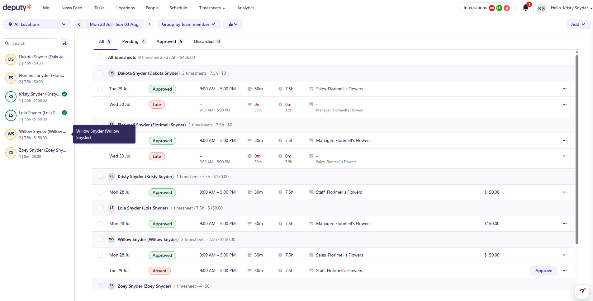 Deputy interface screenshot