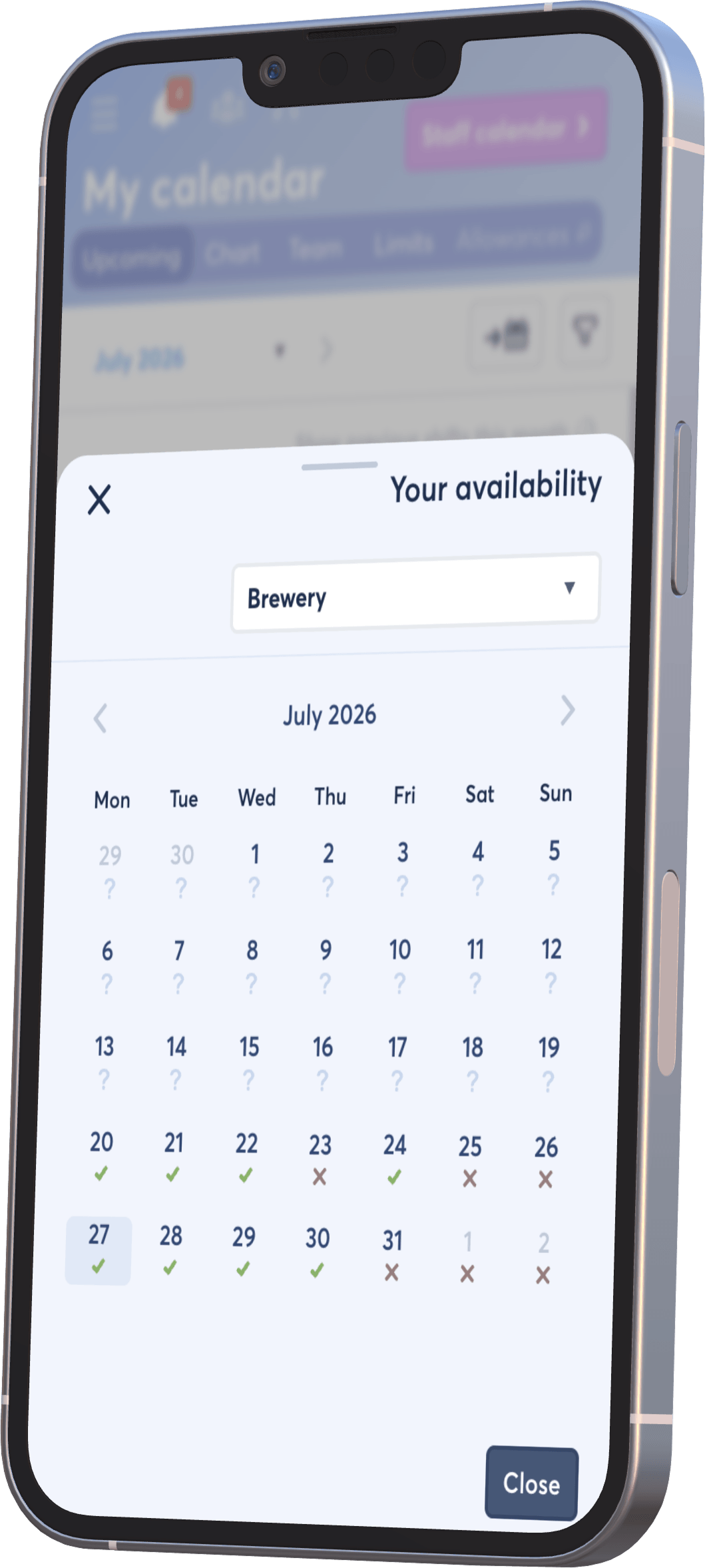 FlowRota availaility