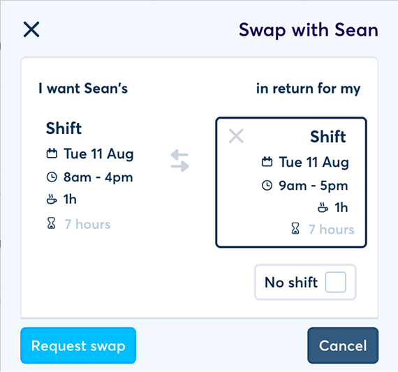 FlowRota shift swap