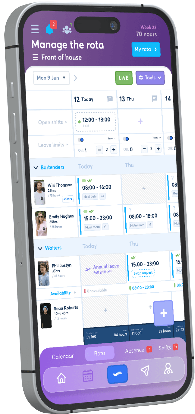 FlowRota mobile rota access for employees