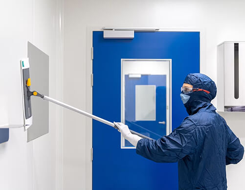 Cleaning team using FlowRota rota software