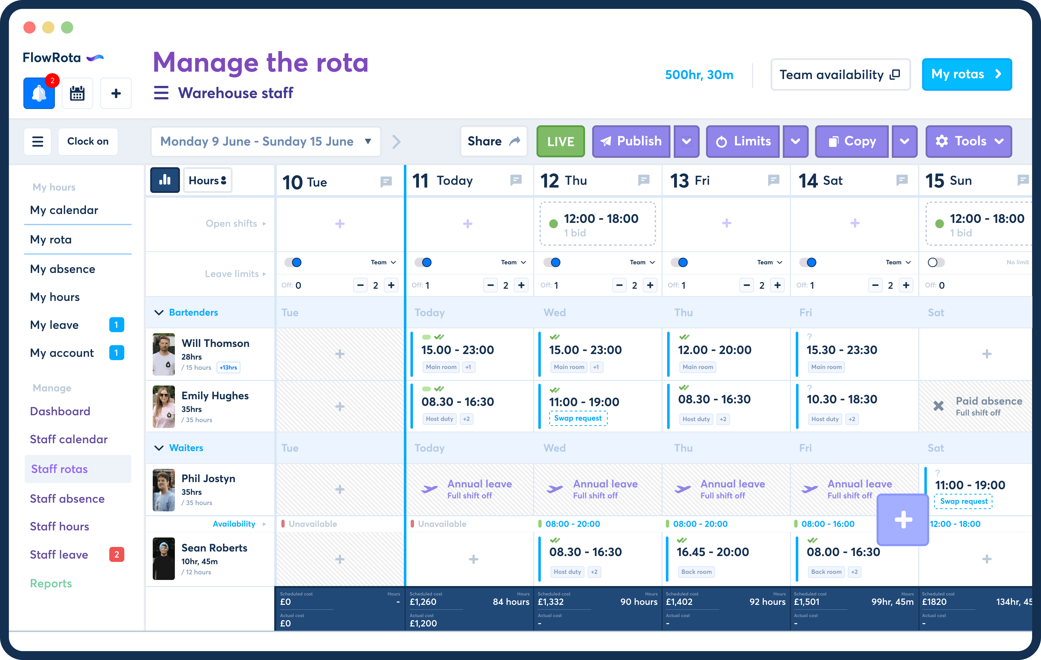 FlowRota app